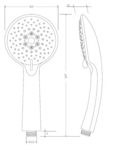 Душевая лейка VIEIR (VR1029-5)