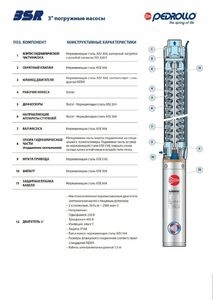 Глубинный насос для воды Pedrollo 3SRm2/28-P с QEM/3-100