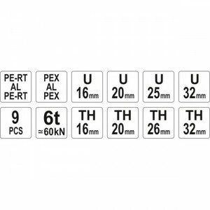 Пресс-клещи для металлопластиковых труб Yato YT-21735