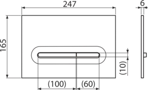 Кнопка управления для скрытых систем инсталляции, черный-мат Alcaplast M1878