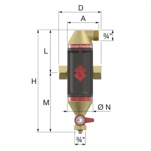 Сепаратор воздуха и грязи Flamco Flamcovent Clean Smart