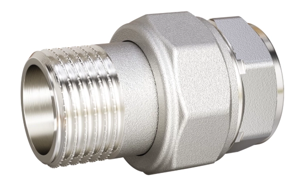 Сгон разъемный LD Pride ВР/НР латунь НИКЕЛЬ