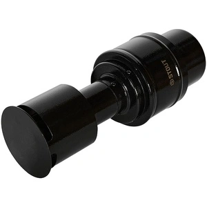Оголовок вертикальный STOUT с ветрозащитой конденсац. коакс. D60(п)/100(п) ЧЕРНЫЙ узкий (SCR-8610-800011)