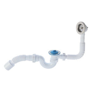 Сифон для ванны АНИПласт Варяг C6155 1 1/2 дюйма 40 мм регулируемый с гибкой трубой 40х50 мм (C6155)