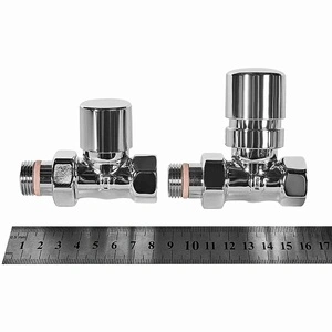 Комплект клапанов термостатических STOUT Design хром, прямой 1/2 (SVTDK-0001-000015C)