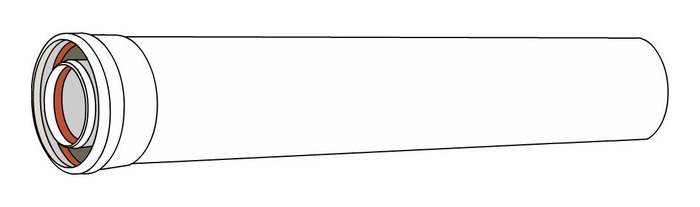 Удлинение M/F Ø60/100 - 1000мм Ariston 3318005