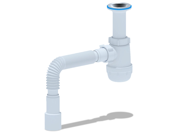 Сифон для мойки АНИПласт Грот A0515 1 1/2 дюйма 40 мм с гибкой трубой 40х40/50 мм (A0515)