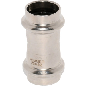 Муфта равнопроходная ROMMER из нержавеющей стали SUS 304 (RSS-0017)