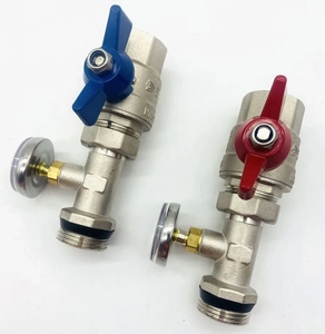 Кран шаровой с полусгоном и термометром ПРЯМОЙ VIEIR 1″ (VR1102B)