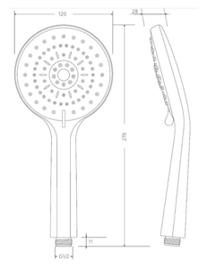 Душевая лейка VIEIR (VR1036-5)