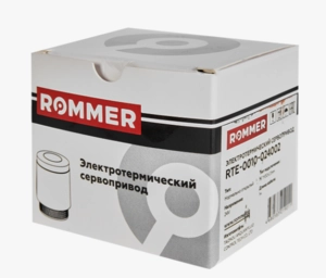Электротермический сервопривод,нормально открытый, 24В ROMMER (RTE-0010-024002)