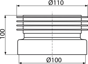 Манжета для унитаза прямая AlcaPlast A99