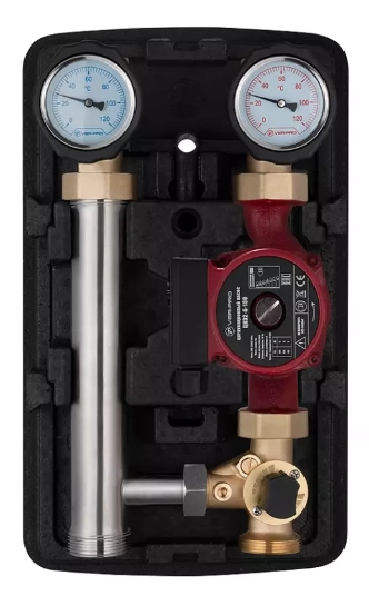 Насосная группа быстрого монтажа с трехходовым смесительным клапаном из нержавеющей стали VIEIR VER-PRO без насоса (VP230A)