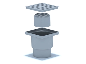 Трап для душа АНИПласт TA1210 вертикальный нерегулируемый с выпуском 110 мм и пластиковой решеткой 150х150 мм (TA1210)