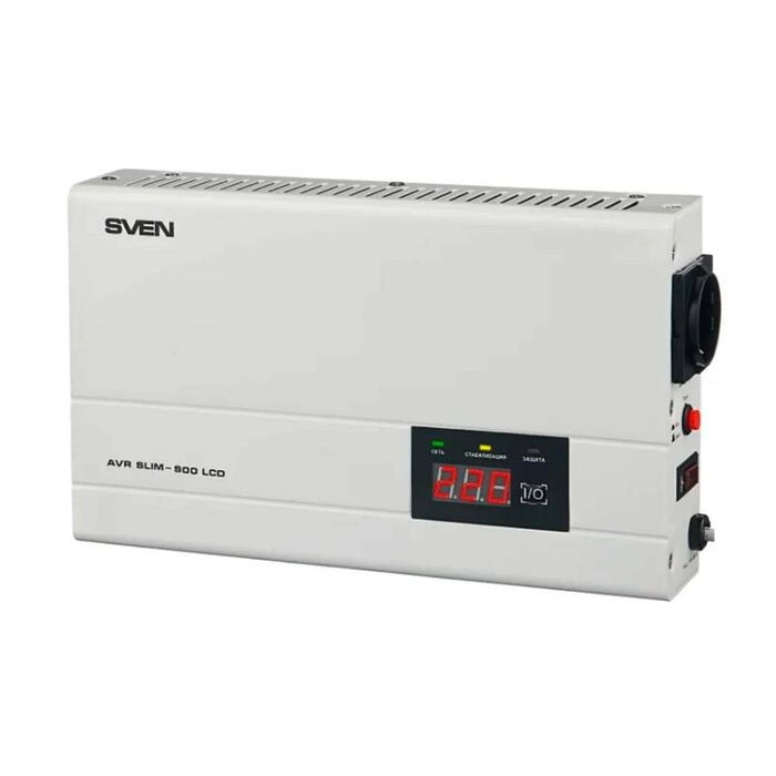 Стабилизатор напряжения SVEN AVR SLIM-500 LCD