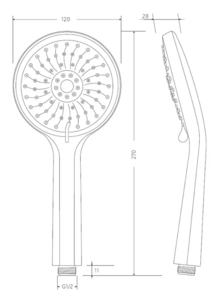Душевая лейка VIEIR (VR1035-5)