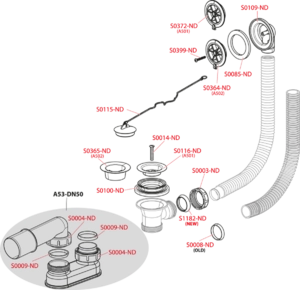 Сифон для ванны, хром AlcaPlast A501
