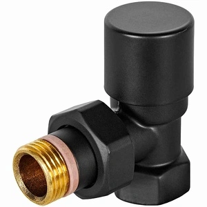 Клапан запорно-балансировочный STOUT Design черный, угловой 1/2 (SVLD-0002-000015B)