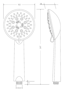 Душевая лейка VIEIR (VR1034-5)