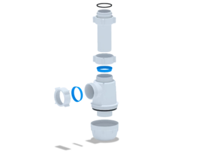 Сифон для мойки АНИПласт Грот A0120 1 1/2 дюйма 40 мм без выпуска (A0120)