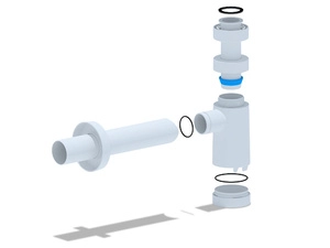 Сифон бутылочный АНИПласт,с переходной трубкой D40, белый (BRB1004)