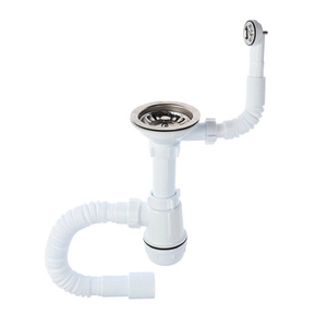 Сифон для мойки АНИПласт Грот A0142SA15 3 1/2 дюйма 40 мм с гибким переливом и гибкой трубой 40х40/50 мм (A0142SA15)