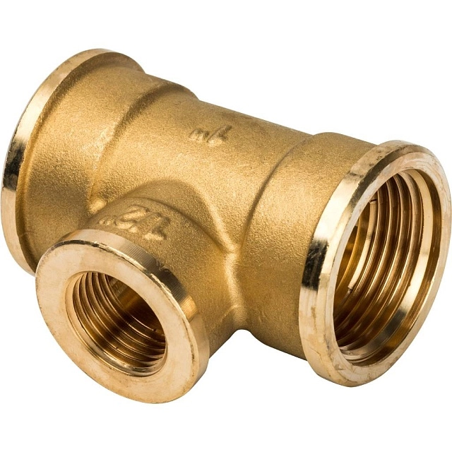 Тройник переходной с внутренней резьбой ВВВ STOUT ЛАТУНЬ (SFT-0021)