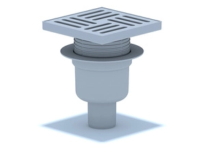 Трап вертикальный регулируемый АНИПласт TA5710 выпуск 50 мм с решеткой из пластика 150х150 мм (TA5710)