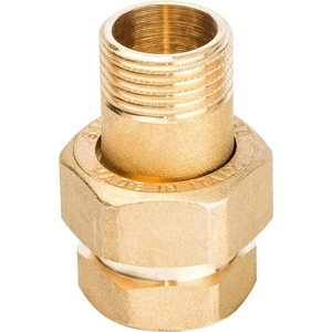 Сгон разъемный STOUT  ЛАТУНЬ (SFT-0044) уплотнение под гайкой по плоскости