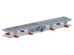 Трап линейный пластиковый АНИПласт TLQ1065 DN40 с сухим затвором и матовой решёткой под плитку МОЛ 650х62 мм (TLQ1065)