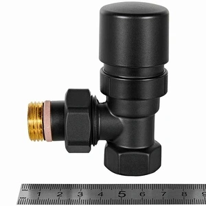 Клапан термостатический STOUT Design черный, угловой 1/2 (SVTD-0002-000015B)