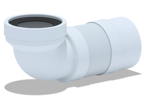 Удлинитель гибкий для унитаза АНИПласт K712R угол 90 градусов выпуск 110 мм 250-520 мм (K712R)