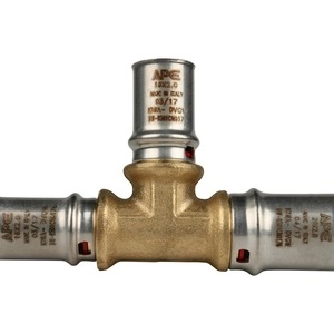 Тройник переходной пресс STOUT для металлопластиковых труб (SFP-0005)