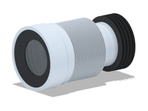 Удлинитель гибкий для унитаза АНИПласт K828R выпуск 110 мм 230-530 мм (K828R)