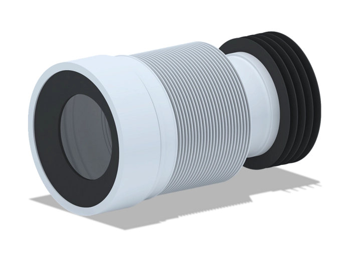 Удлинитель гибкий для унитаза АНИПласт K828R выпуск 110 мм 230-530 мм (K828R)