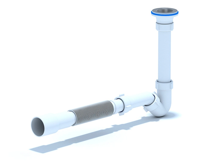 Сифон для биде АНИПласт BD1016 1 1/4 дюйма 32 мм с гибкой трубой 32х40/50 мм (BD1016)