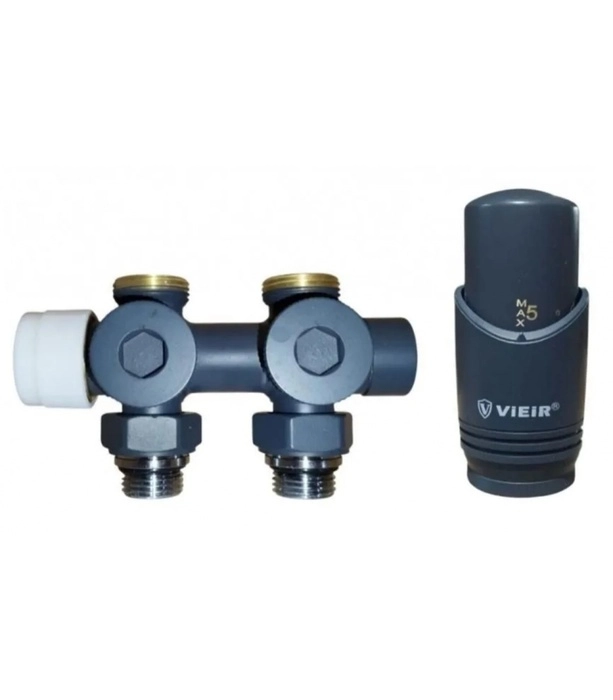 Универсальный комплект для нижнего подключения, серый G1/2" VIEIR (VR353-2G)