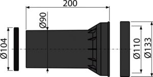 Прокладка+соединитель+прокладка соединителя AlcaPlast M902