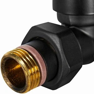 Клапан запорно-балансировочный STOUT Design черный, прямой 1/2 (SVLD-0001-000015B)