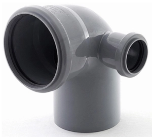 Отвод комбинированный ПП 90° с дополнительным входом справа 110х50 мм Ostendorf HT Safe