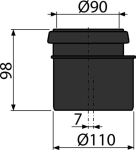 Соединитель комплект для DN90/110 AlcaPlast M907