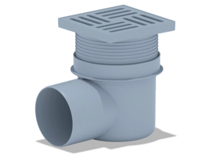 Трап для душа АНИПласт TA1610 горизонтальный регулируемый с выпуском 110 мм и пластиковой решеткой 150х150 мм (TA1610)